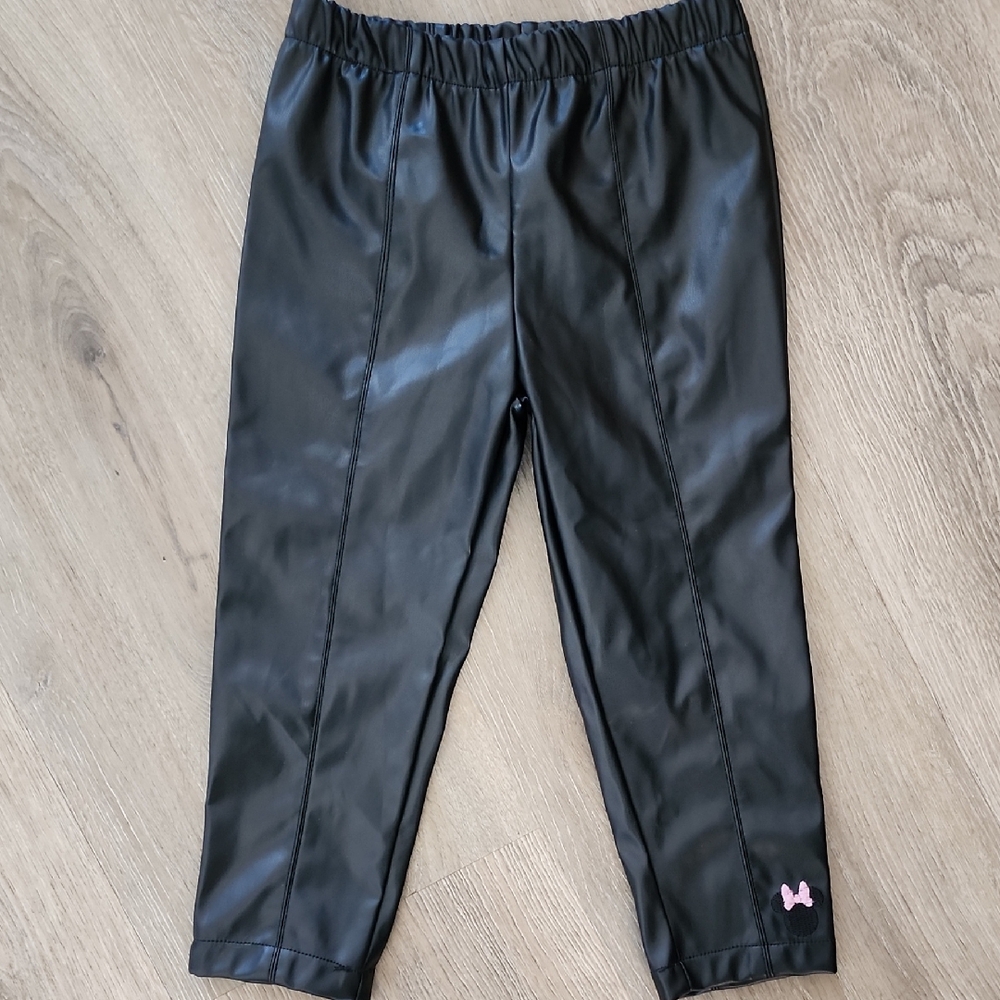 Disney Black Leggings with Pink Accent
